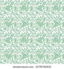 Textile and digital seamless pattern butterflies design.