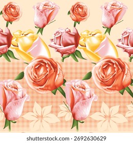 Textile and digital seamless pattern butterflies design