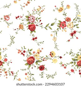 Textile and digital seamless pattern floral vector design 