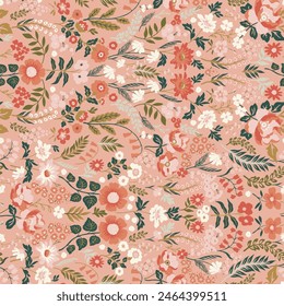 Textile and digital seamless pattern floral vector design