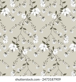 Textile and digital seamless pattern floral vector design