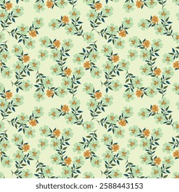 Textile and digital seamless pattern floral design