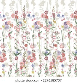 Textile and digital seamless pattern vector floral design 