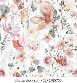 Textile and digital seamless pattern vector floral design 