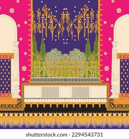 Textile and digital seamless seamless vector design 