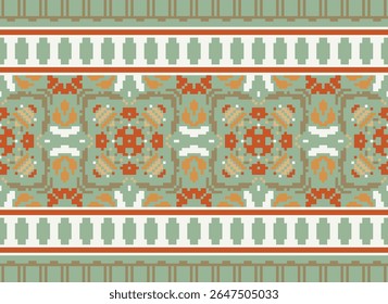 Textile ethnic shawl border Paisley geometric Indian lace tribal kaftan Mughal carpet silk damask embroidery colorful repeat border digital textile print