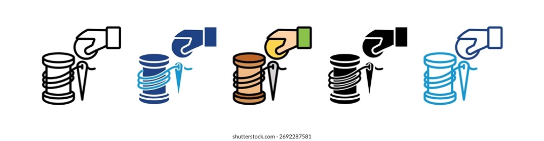 Icono de exportaciones de textiles Ilustración vectorial múltiple
