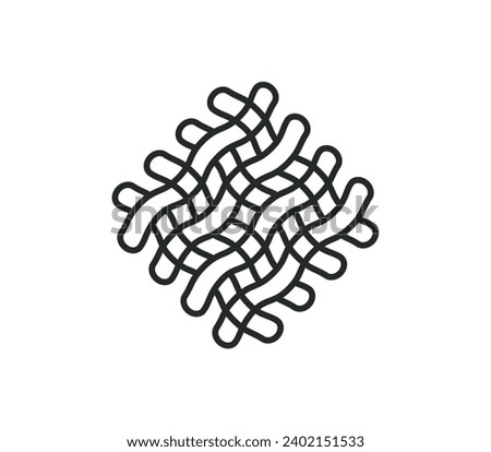 Textile, fabric, cloth icon. Vector illustration.
