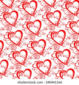 Textile and fabric hearts pattern