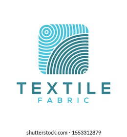 Textile fabric modern simple logo design 