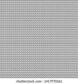Textile fabric with a monochrome pattern similar to a knit fabric. Retro cloth texture. Decorative textured background. Vector illustration.