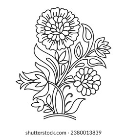 Textile Fabric neck design, pattern traditional, floral necklace embroidery design for fashion clothing design for textile print.