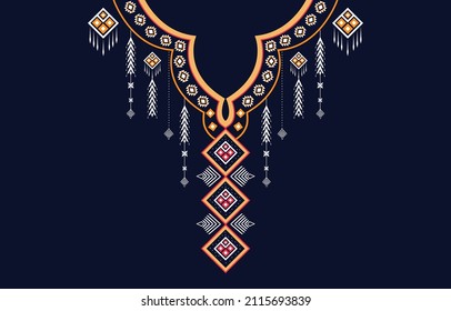 Textile Fabric neck design,oriental pattern traditional ,Geometric oriental pattern design for fashion women clothing 
Neckline design for textile print.
