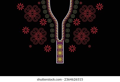 Textile Fabric neck design,oriental pattern traditional ,Geometric oriental pattern design for fashion women clothing Neckline design for textile print.