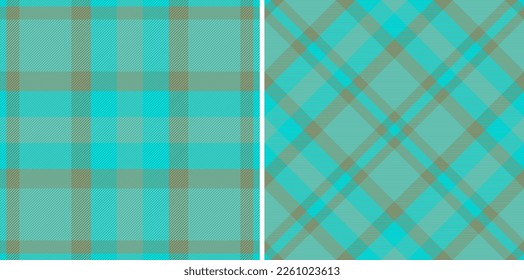 Textile fabric pattern. Texture tartan check. Vector plaid background seamless in set.