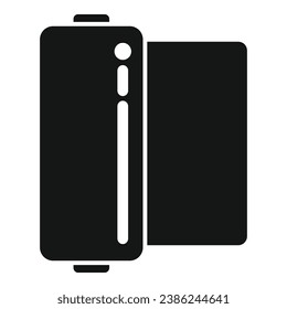 Textile fabric roll icon simple vector. Fashion work equipment. Pin sew