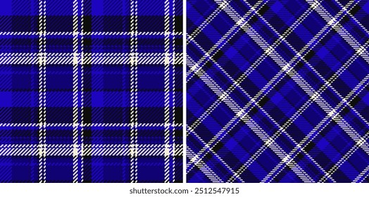 Textile fabric seamless of background check vector with a plaid texture tartan pattern. Set in fashionable colours. Casual menswear fashion for daily style.
