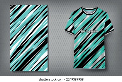 Textile fabric for sports t-shirt, soccer jersey mockup for football club. uniform front view.