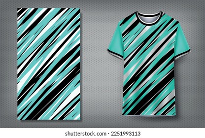 Textile fabric for sports t-shirt, soccer jersey mockup for football club. uniform front view.