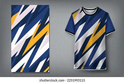 Textile fabric for sports t-shirt, soccer jersey mockup for football club. uniform front view.