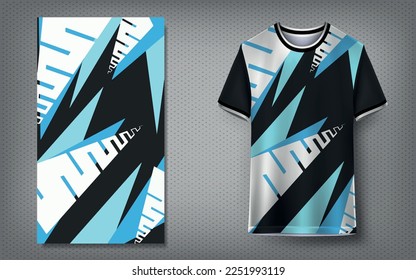 Textile fabric for sports t-shirt, soccer jersey mockup for football club. uniform front view.