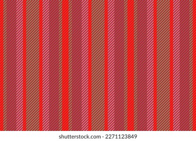 Banda textil. El fondo de las líneas se mantiene sin problemas. Textura de patrón vectorial vertical en colores rojo y pastel.