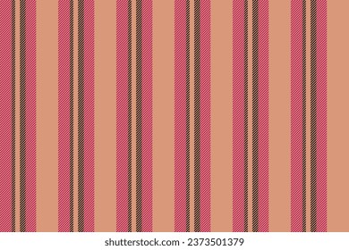 Textile fabric vertical of lines texture background with a seamless pattern vector stripe in orange and pink colors.