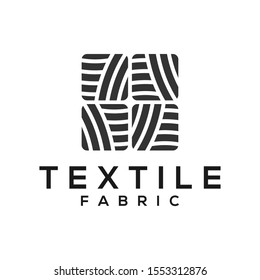 Textile fabric yarn reel tailor business logo identity, fashion designer simple minimalist silhouette icon