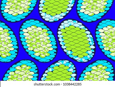 Textile fashion african print fabric super wax. vector illustration file.