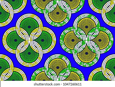 Textile fashion african print fabric super wax. vector illustration file.