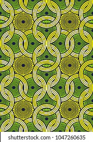 Textile fashion african print fabric super wax. vector illustration file.