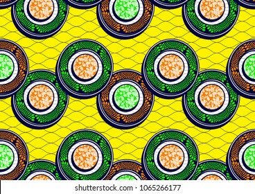 Textile fashion african print fabric super wax. vector illustration file.