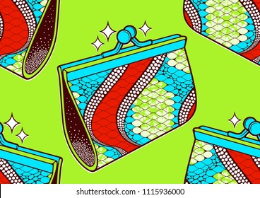 Textile fashion african print fabric super wax. vector illustration file.