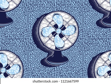 Textile fashion african print fabric super wax, Ankara prints, abstract seamless, vector illustration file.