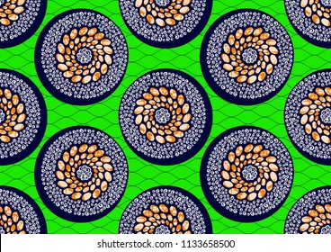 Textile fashion african print fabric super wax. vector illustration file.