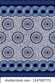 Textile fashion african print fabric, abstract seamless pattern, vector illustration file.