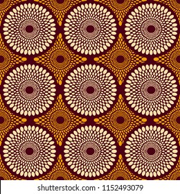 Textile fashion african print fabric, abstract seamless pattern, vector illustration file.