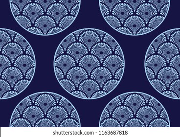 Textile fashion african print fabric, abstract seamless pattern, vector illustration file.