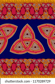 Textile fashion african print fabric, abstract seamless pattern, vector illustration file.