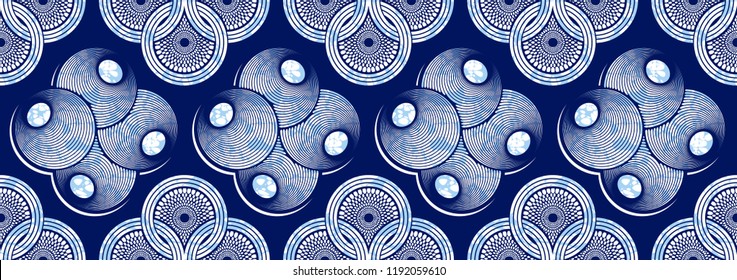 Textile fashion african print fabric, abstract seamless pattern, vector illustration file.
