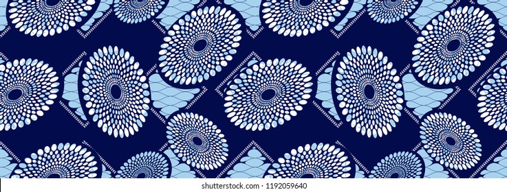 Textile fashion african print fabric, abstract seamless pattern, vector illustration file.