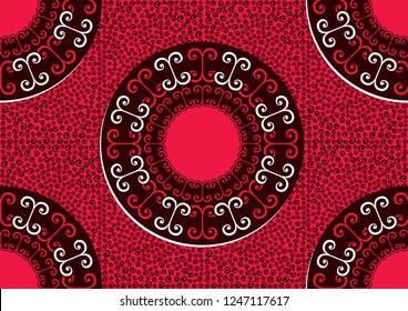 Textile fashion, african print fabric, abstract seamless pattern, vector illustration file.