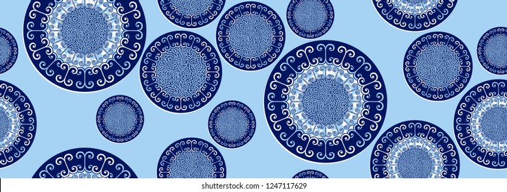Textile fashion, african print fabric, abstract seamless pattern, vector illustration file.