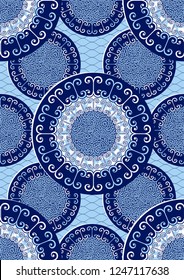 Textile fashion, african print fabric, abstract seamless pattern, vector illustration file.