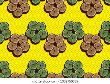 textile fashion, african print fabric, abstract seamless pattern, vector illustration file.