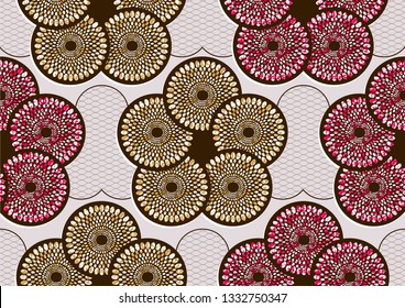 textile fashion, african print fabric, abstract seamless pattern, vector illustration file.