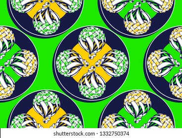 textile fashion, african print fabric, abstract seamless pattern, vector illustration file.