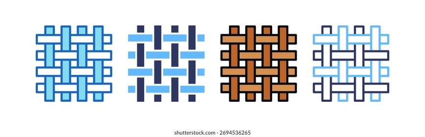 Ícone de acabamento têxtil ilustração de vetor multiestilo