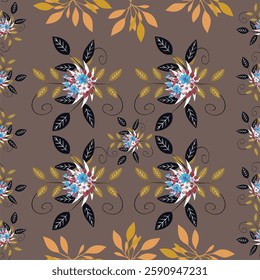 Textile floral and Leaf pattern designs