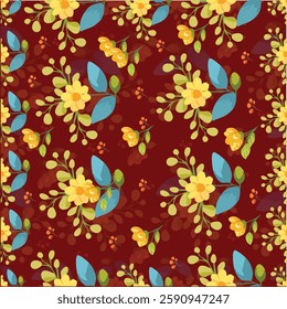 Textile floral and Leaf pattern designs